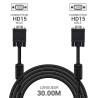 Cordon écran VGA HD 15 M/M Haute Qualité avec ferrites 30.00m