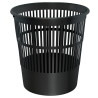 Poubelle de bureau corbeille à papier ajourée polypro 16 litres Noir