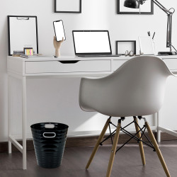 Poubelle, corbeille papier avec poignés 12,5 litres noir