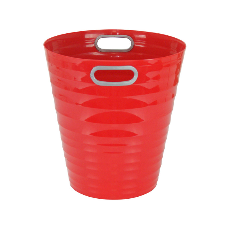 Poubelle, corbeille papier avec poignés 12,5 litres rouge