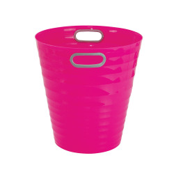 Poubelle, corbeille papier avec poignés 12,5 litres rose
