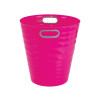 Poubelle, corbeille papier avec poignés 12,5 litres rose