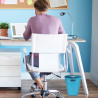 Poubelle, corbeille papier avec poignés 12,5 litres turquoise
