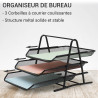 Trieur A4 métal jeu de 3 corbeilles coulissantes