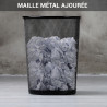 Poubelle, corbeille papier métal ajouré résistante 18 litres noire