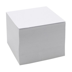 Bloc mémo blanc 700 feuilles 9 x 9 cm avec dos encollé