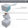 Bloc mémo blanc 700 feuilles 9 x 9 cm avec dos encollé