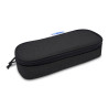 Trousse ovale zippée semi-rigide 23x9x6 cm Tissu Noire