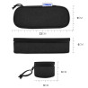 Trousse ovale zippée semi-rigide 23x9x6 cm Tissu Noire