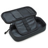 Trousse ovale XL zippée avec organiseur 23x9x6 cm Tissu Noire