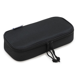 Trousse ovale XL zippée avec organiseur 23x9x6 cm Tissu Noire