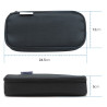 Trousse ovale XL zippée avec organiseur 23x9x6 cm Tissu Noire