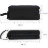 Trousse 2 compartiments et 2 fermetures zip 24x7x10cm Tissu Noire