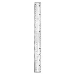 Règle 30cm/12inch transparente double graduation cm/inch