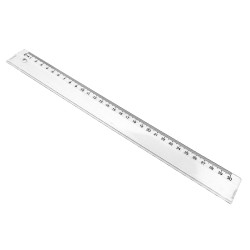 Règle plate 30cm transparente simple graduation mm