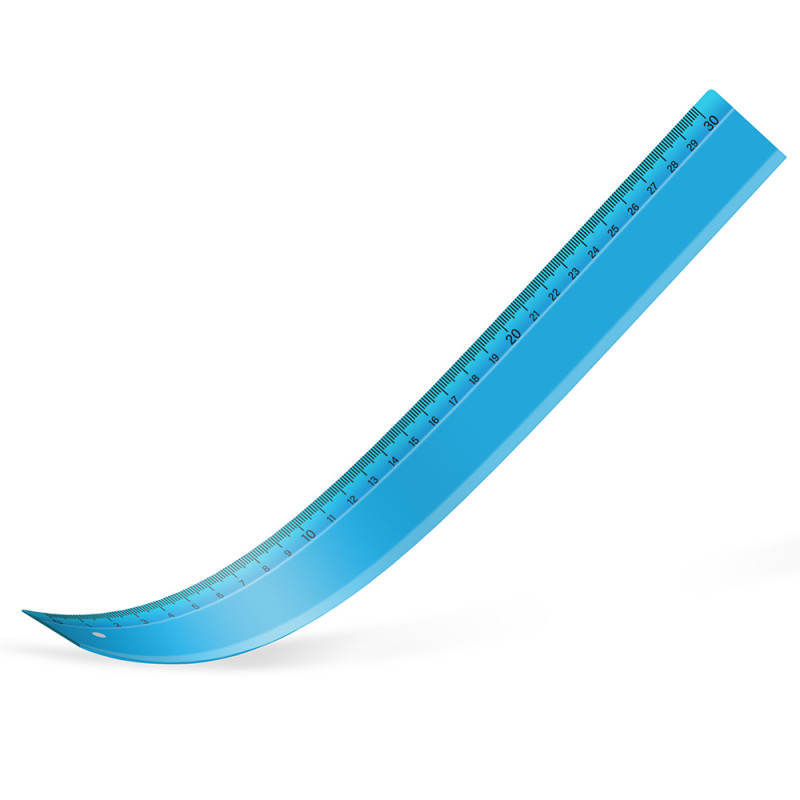 Règle 30cm simple marquage transparente incassable