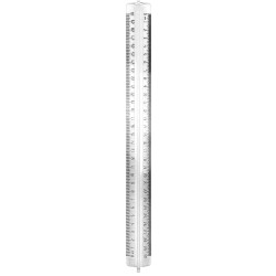 Règle 30cm transparente double graduation mm avec poignée