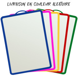 Ardoise blanche et quadrillée 185x260mm avec feutre/effacette