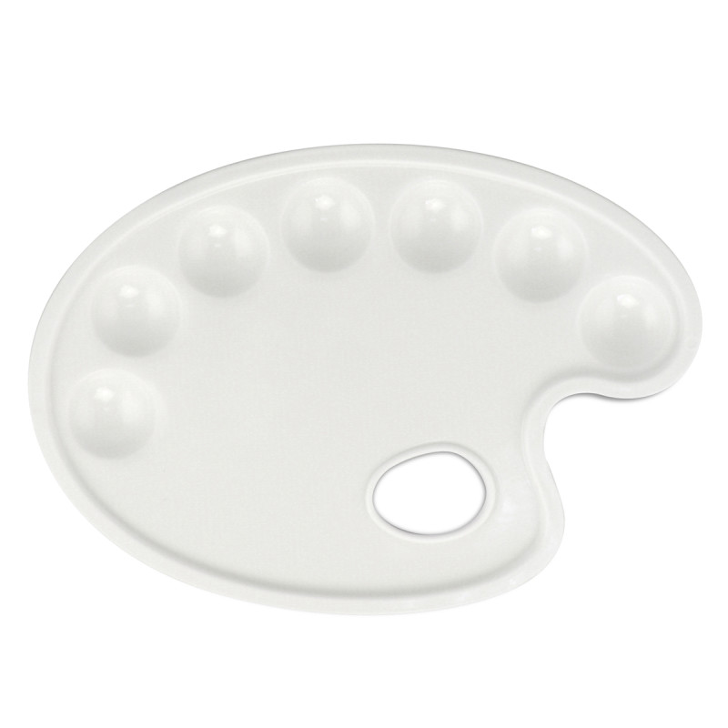 Plateau de peinture blanc, palette 9 alvéoles