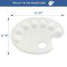 Plateau de peinture blanc, palette 9 alvéoles