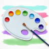 Plateau de peinture blanc, palette 9 alvéoles