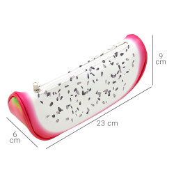 Trousse Fourre tout Zippée 23 x 6 x 9 cm PVC Forme et Décor Pitaya