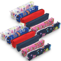 Trousse Fourre-tout 18 x 3,5 x 4,5 cm Textile Souple Coloris Assortis