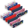 Trousse Fourre-tout 18 x 3,5 x 4,5 cm Textile Souple Coloris Assortis