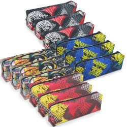 Trousse Fourre-tout 19 x 4,5 x 6 cm Textile Souple Motifs Assortis