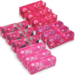 Trousse Fourre-tout 19 x 6 x 7 cm Textile Souple Coloris Assortis