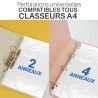 Pochettes perforées A4 grainées 40 mic. (4/100e) Paquet de 100