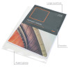 Pochettes Coins A4 Transparent lisses  90 mic. (9/100e) Paquet de 50
