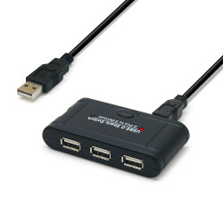 Hub USB 3 ports clavier souris clé disque dur pour 1 ou 2 PC