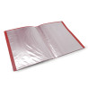 Protège Doc A4 40 Vues 20 Poch Polypro Premium Identifiable - Rouge