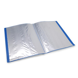 Protège Doc A4 80 Vues 40 Poch Polypro Premium Identifiable - Bleu