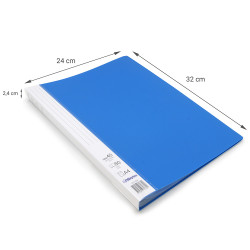 Protège Doc A4 80 Vues 40 Poch Polypro Premium Identifiable - Bleu