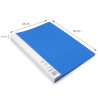 Protège Doc A4 80 Vues 40 Poch Polypro Premium Identifiable - Bleu