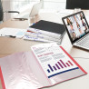 Protège Doc A4 160 Vues 80 Poch Polypro Premium Identifiable - Rouge