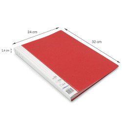Protège Doc A4 160 Vues 80 Poch Polypro Premium Identifiable - Rouge