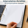 Intercalaires numériques polypro A4 12 Touches numérotés de 1 à 12