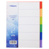Intercalaires A4 6 touches neutres polypro couleurs vives Avec index