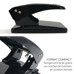 Perforateur Puissant 65F. métal 2 trous pour archivage avec guide