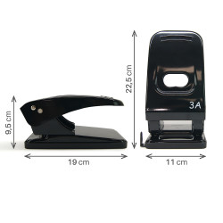 Perforateur Puissant 65F. métal 2 trous pour archivage avec guide