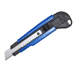 Cutter 18mm plastique manche couleur, solide et léger