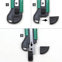 Cutter 18mm plastique manche couleur, solide et léger