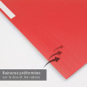 Chemise à élastiques 3 rabats A4 polypro 4,5/10e souple opaque Rouge