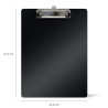 Porte-bloc A4 avec pince et porte stylo plastique rigide Noir 