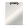 Porte-bloc A4 avec pince et porte stylo plastique rigide Transparent