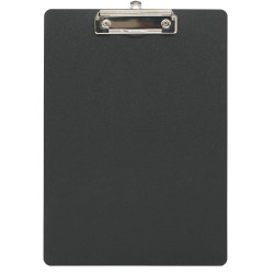 Porte bloc à pince A4 en polypro de 2mm - 22.5 x 31.5 cm - Noir