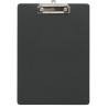 Porte bloc à pince A4 en polypro de 2mm - 22.5 x 31.5 cm - Noir